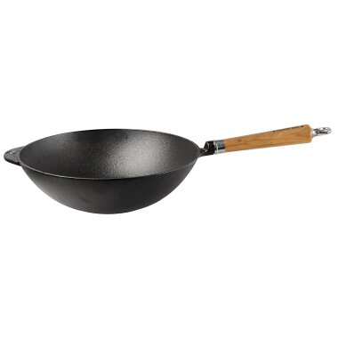Ronneby Bruk Maestro Wokpfanne, Ø 32 cm, mit Eichenholzgriff