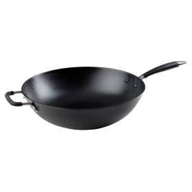 Ronneby Bruk Ultra Light Wok-Pfanne, Ø 30 cm, mit silikonummanteltem Griff