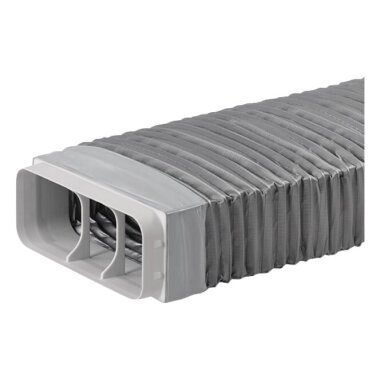V-ZUG Prime Flachkanal, flexibel, Umlenkung und Drehung bis 90°, B 222 x H 89 x T 250 - 550 mm