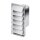 V-ZUG Wetterschutzgitter vertikal, Edelstahl mit Rückstauklappe, für Anschluss an Flachkanal B 222 x H 89 x T 120mm