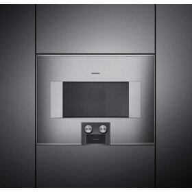 Gaggenau BM454110, Serie 400, Mikrowellen-Backofen, 60 x 45 cm, Türanschlag: Rechts, Edelstahl-hinterlegte Vollglastür