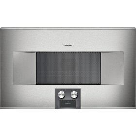 Gaggenau BM484110, Serie 400, Mikrowellen-Backofen, 76 x 45 cm, Türanschlag: Rechts, Edelstahl-hinterlegte Vollglastür