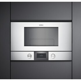 Gaggenau bmp224130, 200 series, built-in microwave, 60 x 38 cm, door hinge: right, silver