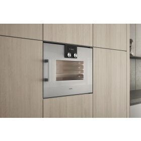 Gaggenau bmp250110, series 200, built-in compact oven with microwave function, 60 x 45 cm, door hinge: right, metallic