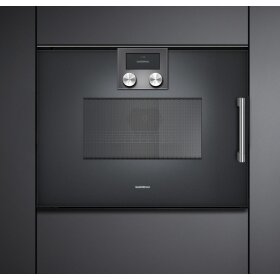 Gaggenau bmp251100, 200 series, built-in compact oven with microwave function, 60 x 45 cm, door hinge: left, anthracite