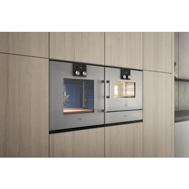Gaggenau bop221112, series 200, built-in oven, 60 x 60 cm, door hinge: left, metallic