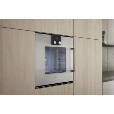 Gaggenau bop220112, series 200, built-in oven, 60 x 60 cm, door hinge: right, metallic