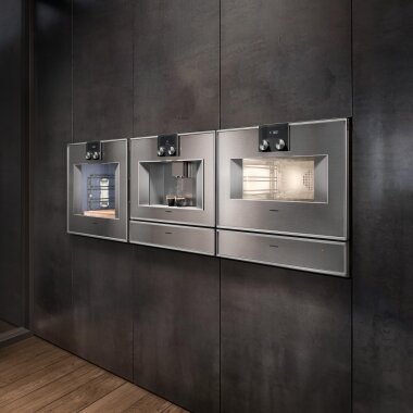 Gaggenau bo420112, 400 series, built-in oven, 60 x 60 cm, door hinge: right, stainless steel behind glass