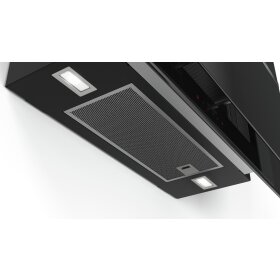 Bosch DWF97KM60, Serie 6, Wandesse, 90 cm, Klarglas schwarz bedruckt