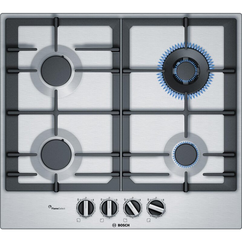 Bosch pch6a5c90d, series 6, gas hob, 60 cm, stainless steel, 414,00 €