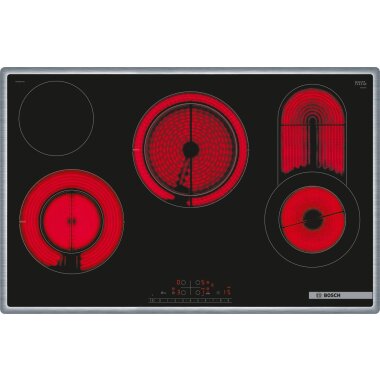 Bosch pkc845fp1d, Series 6, Electric cooktop, 80 cm, With frame surface-mounted