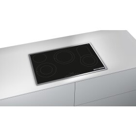Bosch pkc845fp1d, Series 6, Electric cooktop, 80 cm, With frame surface-mounted
