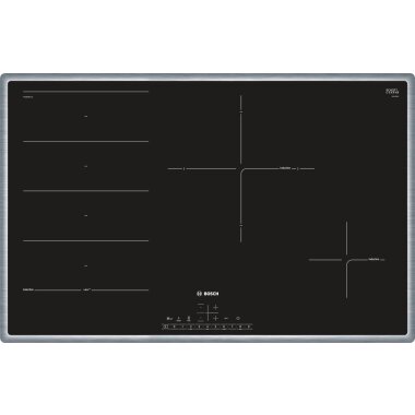 Bosch PXE845FC1E, Serie 6, Induktionskochfeld, 80 cm, Schwarz, Mit Rahmen aufliegend