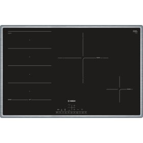 Bosch PXE845FC1E, Serie 6, Induktionskochfeld, 80 cm, Schwarz, Mit Rahmen aufliegend