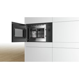 Bosch BEL554MB0, Serie 6, Einbau-Mikrowelle mit Grill, 59 x 38 cm, Schwarz