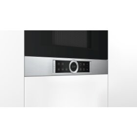 Bosch ber634gs1, series 8, built-in microwave, stainless...