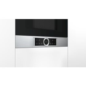 Bosch bfl634gs1, series 8, built-in microwave, stainless steel