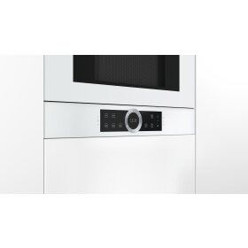 Bosch bfl634gw1, series 8, built-in microwave, white