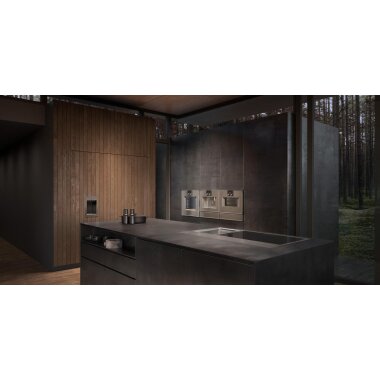 Gaggenau bs470112, 400 series, built-in compact steam oven, 60 x 45 cm, door hinge: right, stainless steel behind glass