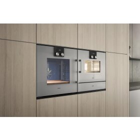 Gaggenau bsp250111, series 200, built-in compact steam oven, 60 x 45 cm, door hinge: right, metallic