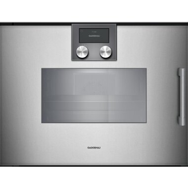 Gaggenau bsp251111, series 200, built-in compact steam oven, 60 x 45 cm, door hinge: left, metallic