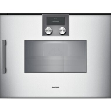 Gaggenau bsp260131, series 200, built-in compact steam oven, 60 x 45 cm, door hinge: right, silver