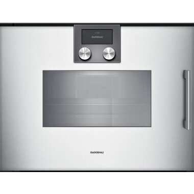 Gaggenau bsp261131, 200 series, built-in compact steam oven, 60 x 45 cm, door hinge: left, silver