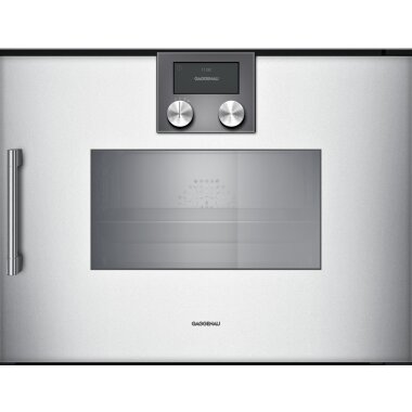 Gaggenau bsp270131, series 200, built-in compact steam oven, 60 x 45 cm, door hinge: right, silver