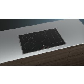 Siemens ED845FWB5E, iQ500, Induktionskochfeld, 80 cm, Schwarz, Mit Rahmen aufliegend