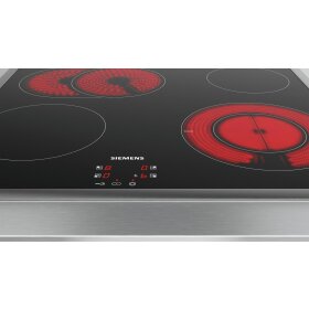 Siemens EF645BNN1E, iQ300, Elektro-Kochfeld, 60 cm, herdgesteuert, Schwarz, Mit Rahmen aufliegend