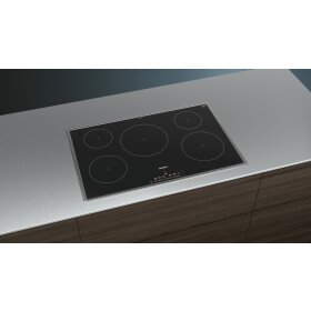 Siemens EH845FVB1E, iQ100, Induktionskochfeld, 80 cm, Schwarz, Mit Rahmen aufliegend