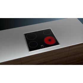 Siemens ET645HE17, iQ100, Elektro-Kochfeld, 60 cm, Mit Rahmen aufliegend