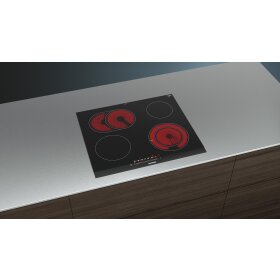 Siemens ET675FNP1E, iQ300, Elektro-Kochfeld, 60 cm, Schwarz, Mit Rahmen aufliegend
