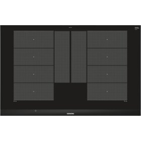 Siemens EX875LYC1E, iQ700, Induktionskochfeld, 80 cm, Schwarz, Mit Rahmen aufliegend