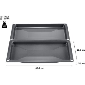 Bosch hez530000, narrow universal pan, 39 x 455 x 188 mm, gray