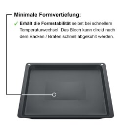 Bosch hez631070, Baking tray, 30 x 455 x 375 mm, Anthracite