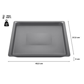 Bosch hez631070, Baking tray, 30 x 455 x 375 mm, Anthracite