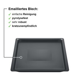 Bosch hez631070, Baking tray, 30 x 455 x 375 mm, Anthracite