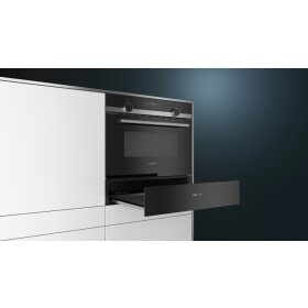 Siemens bi510cnr0, iQ500, Warming drawer, 60 x 14 cm, Black, Stainless steel