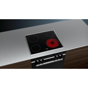 Siemens EA645GE17, iQ100, Elektro-Kochfeld, 60 cm, herdgesteuert, Mit Rahmen aufliegend