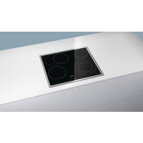 Siemens et645hn17e, iQ300, electric cooktop, 60 cm, Surface-mounted with frame