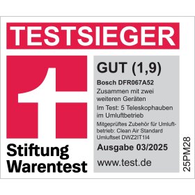 Bosch dfr067a52, series 4, flat screen hood, 60 cm, silver metallic