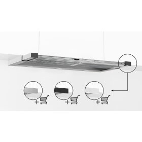 Bosch DFR097T51, Series 6, flat screen hood, 90 cm, stainless steel