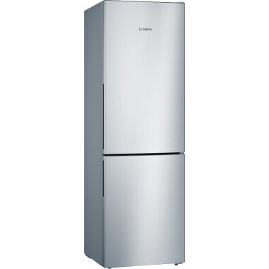 Bosch kgv36vlea, Series 4, Freestanding fridge-freezer with freezer section below, 186 x 60 cm, stainless steel look