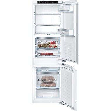 Bosch kif86pfe0, Series 8, Built-in fridge-freezer with freezer section below, 177.2 x 55.8 cm, Flat Hinge