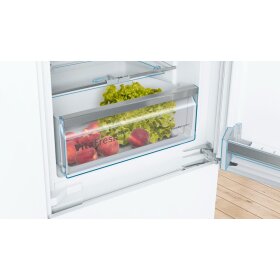 Bosch kis77add0, Series 6, Built-in fridge-freezer with freezer section below, 157.8 x 55.8 cm, flat hinge with soft-close drawer