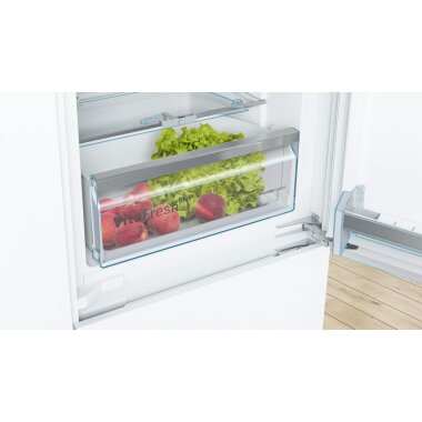 Bosch kis86afe0, Series 6, built-in fridge-freezer with freezer section below, 177.2 x 55.8 cm, flat hinge
