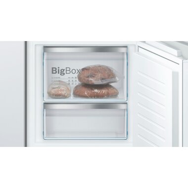 Bosch kis87add0, Series 6, built-in fridge-freezer with freezer section below, 177.2 x 55.8 cm, flat hinge with soft-close drawer