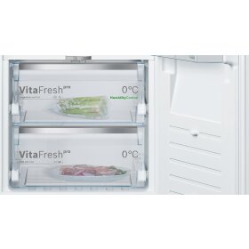 Bosch kif41add0, Series 8, Built-in refrigerator, 122.5 x 56 cm, flat hinge with soft closing drawer