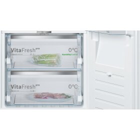 Bosch kif41add0, Series 8, Built-in refrigerator, 122.5 x 56 cm, flat hinge with soft closing drawer